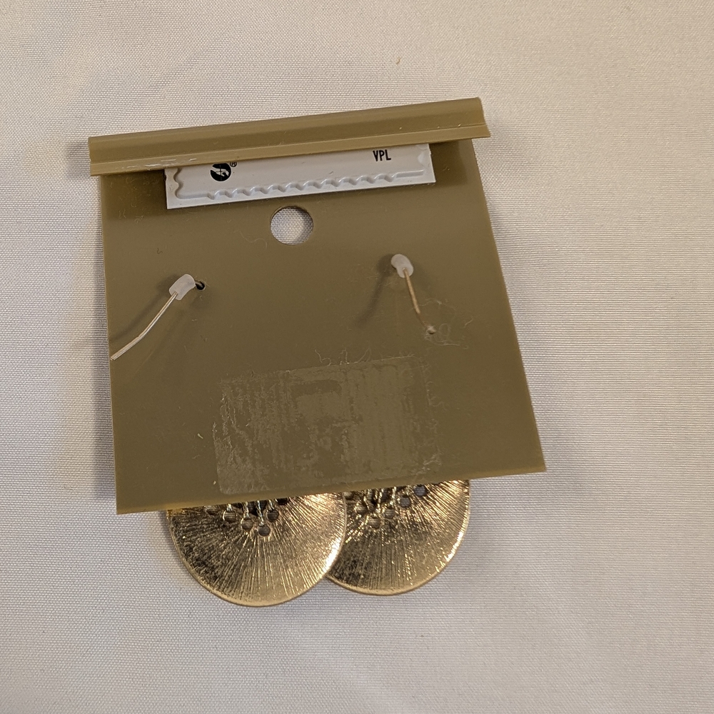 Ruby Rd. Gold Textured Teardrop Earrings - Picture 2 of 3